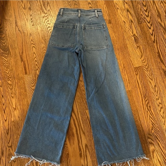 Zara Marine Wide Leg Blue Jeans - Picture 4 of 5